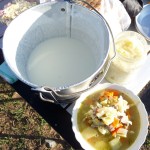 Yaourt (tarag),soupe de moutons avec des légumes et crème